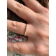 Media Alianza de Oro Amarillo de 18kt con 10 Diamantes Naturales