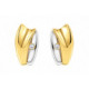 Pendientes BICOLOR – Oro Combinado 18kt con Circonita