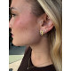 Pendientes BICOLOR – Oro Combinado 18kt con Circonita