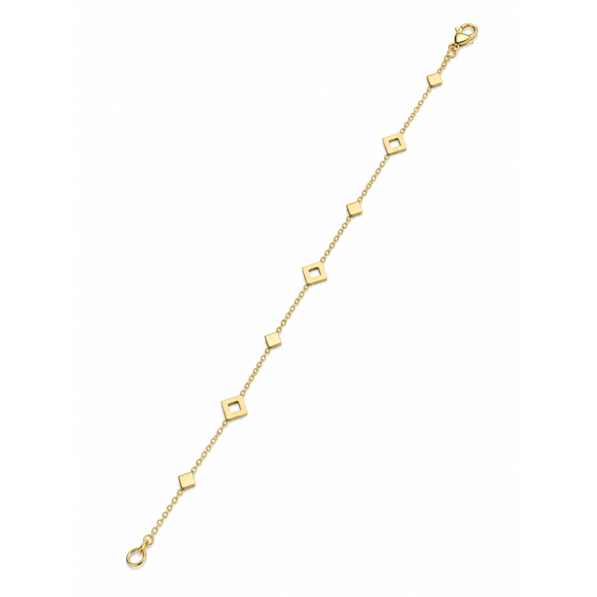 Pulsera de Oro Amarillo de 18kt con Rombos