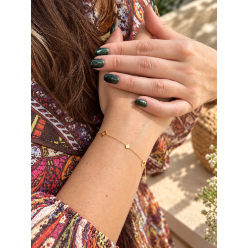 Pulsera de Oro Amarillo de 18kt con Rombos