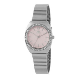 Reloj Marea Elegance Rosa Pastel – Acero Plateado con Circonitas