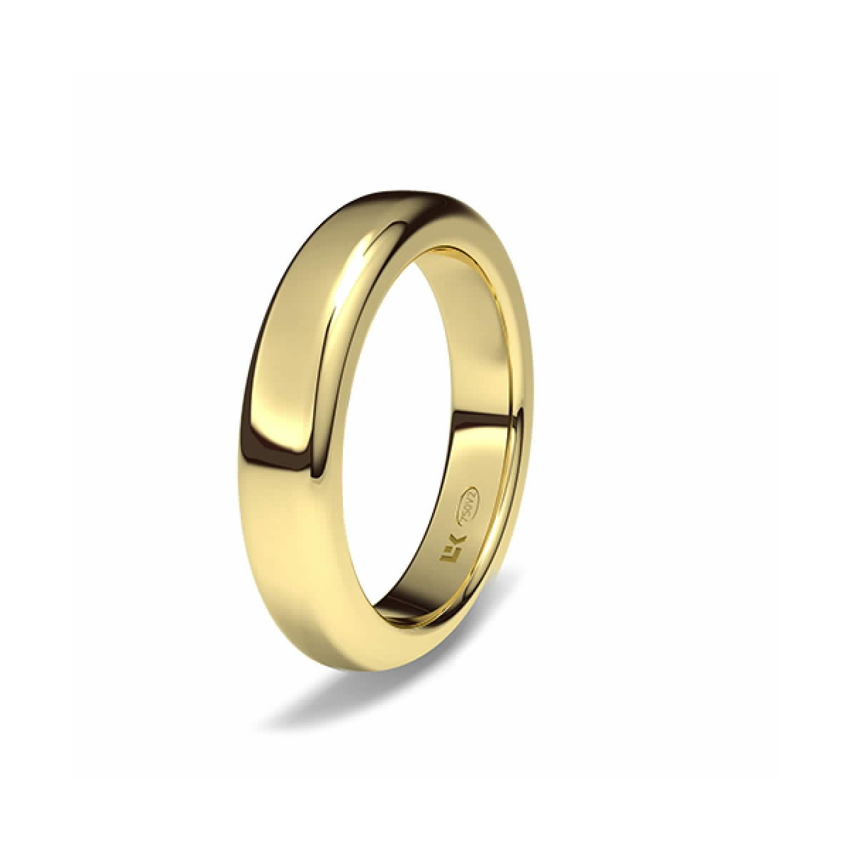 Alianza de oro amarillo semirectangular estándar