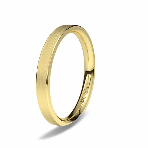 Alianza de oro amarillo confort minimal
