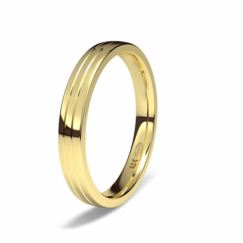 Alianza de oro amarillo plana minimal Rayas