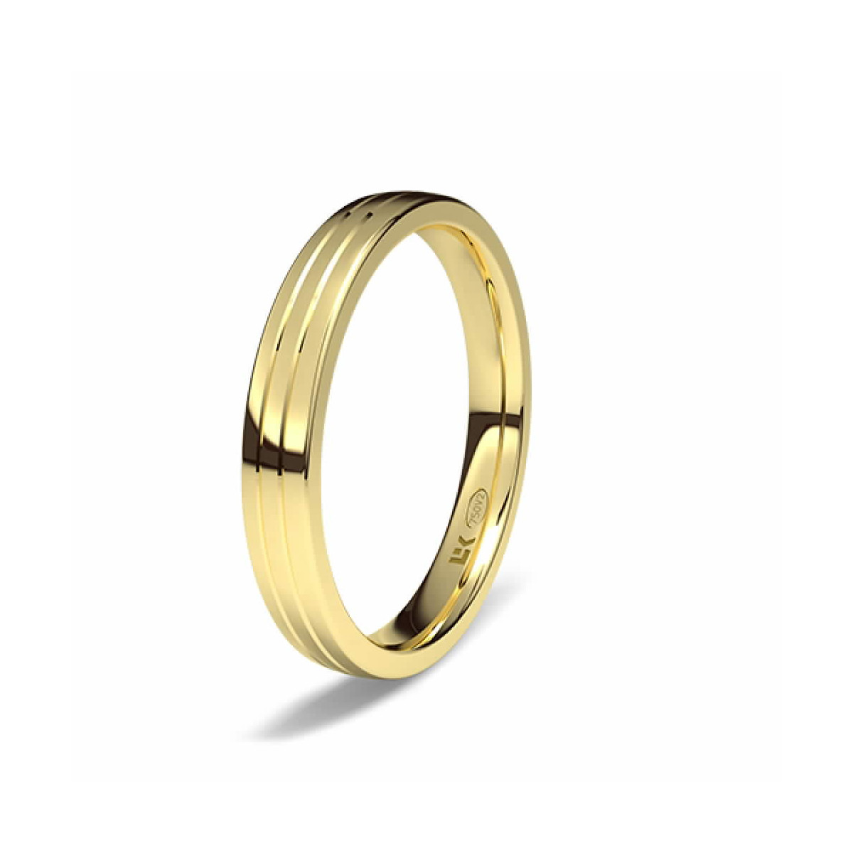 Alianza de oro amarillo plana minimal Rayas