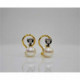 PENDIENTES ORO COMBINADO 18kt