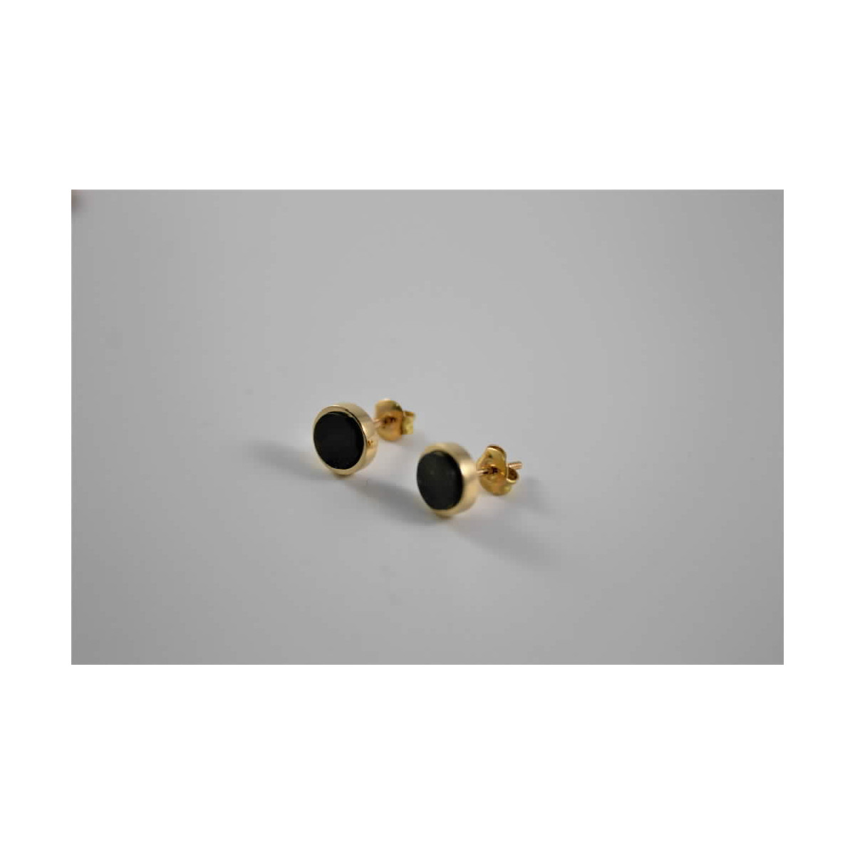 PENDIENTES DE ORO AMARILLO Y JADE