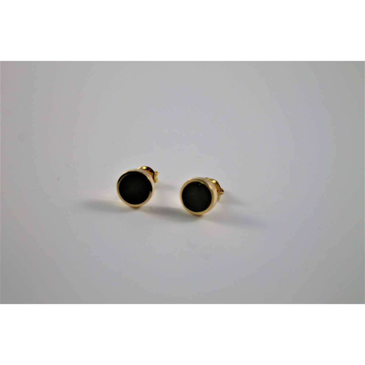 PENDIENTES DE ORO AMARILLO Y JADE